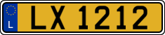 License plate of Luxembourg, 2003 year system