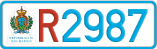 License plate of San Marino, Trailers (1234)