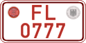 German license plate, Red license plates