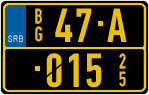 License plate of Serbia, Diplomatic
