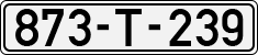 License plate of Bosnia and Herzegovina, 1998 year system