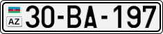 License plate of Azerbaijan, Cars