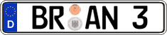 German license plate, Regular plates