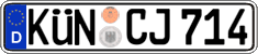 German license plate, Regular plates