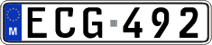License plate of Malta, Regular plates (ABC 123)