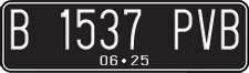 License plate of Indonesia, Regular plates