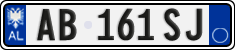 License plate of Albania, Cars (2011)