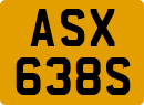 License plate of the United Kingdom, 1963 year system
