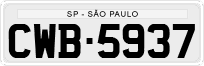 License plate of Brazil, Private owners (1990)