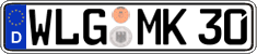 German license plate, Regular plates