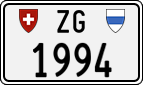 License plate of Switzerland, Cars