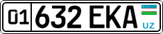 License plate of Uzbekistan, Organizations