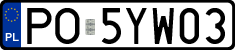 License plates of Poland, Regular car plates