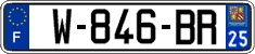 French license plate, SIV (garage)