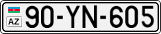 License plate of Azerbaijan, Cars