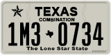 Texas, Combination (2012) (1A2-3456)