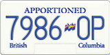 British Columbia, Apportioned (1234-5P)