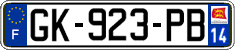 French license plate, SIV (ordinary)