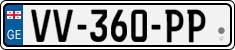License plate of Georgia, Cars (2014)