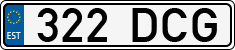License plate of Estonia, Regular car plates