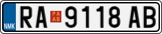 License plate of North Macedonia, Regular plates (2012)