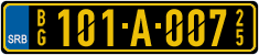 License plate of Serbia, Diplomatic