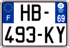 French license plate, SIV (ordinary)