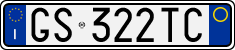 License plate of Italy, Cars (1994 year series)