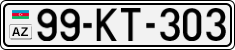 License plate of Azerbaijan, Cars