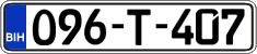 License plate of Bosnia and Herzegovina, Regular plates