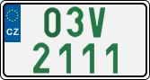 License plate of the Czech Republic, Oldtimers (2001)
