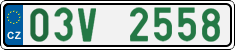License plate of the Czech Republic, Oldtimers (2001)