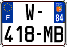 French license plate, SIV (garage)