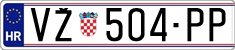 License plate of Croatia, Regular plates