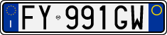 License plate of Italy, Cars (1994 year series)