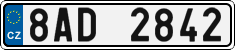License plate of the Czech Republic, Cars (2001)