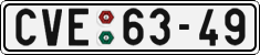 License plate of the Czech Republic, Cars (1960)