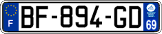 French license plate, SIV (ordinary)