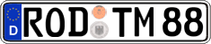 German license plate, Regular plates