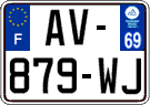 French license plate, SIV (ordinary)
