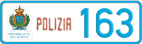 License plate of San Marino, Police (123)