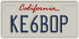 California, Vanity Plates