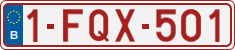 License plate of Belgium, Regular plates (2010)