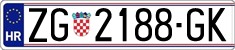 License plate of Croatia, Regular plates