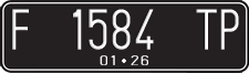 License plate of Indonesia, Regular plates