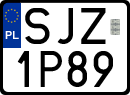 License plates of Poland, Regular car plates