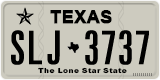 Texas, Regular plates (2012) (АBC-1234)