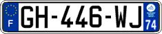 French license plate, SIV (ordinary)