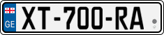 License plate of Georgia, Cars (2014)