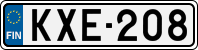 License plate of Finland, Cars